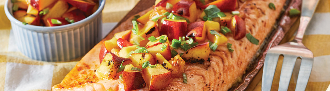 Grilled_Peaches_And_Planked_Salmon