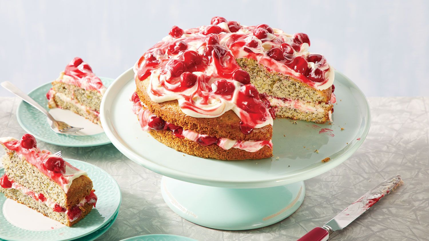 Recipe Cherry Poppy Seed Cake