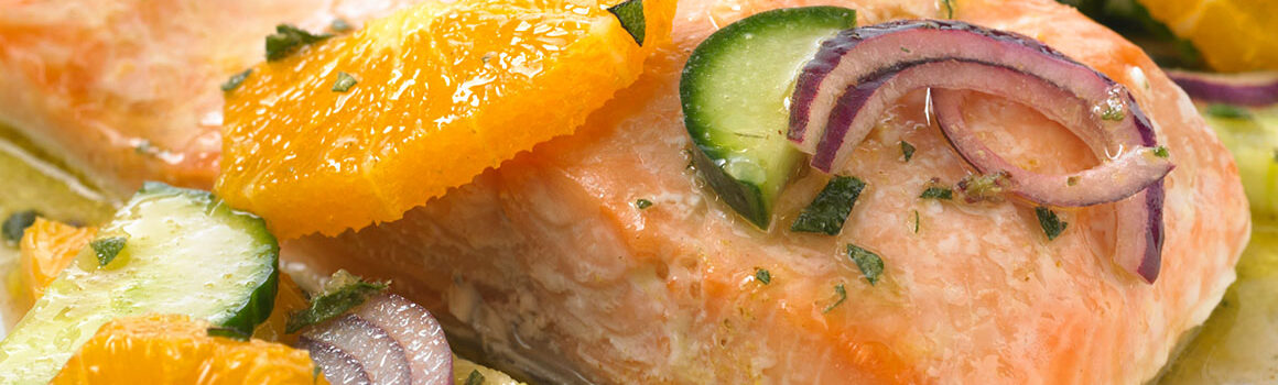 Citrus salmon & orange salad