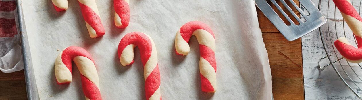 Candy Cane Cookie Twists