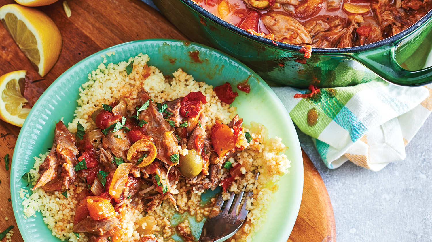 Moroccan-Style Lamb Shanks with Green Olives & Apricots – West IGA