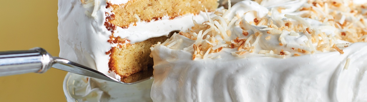 Banana Coconut Cake with Seven-Minute Frosting