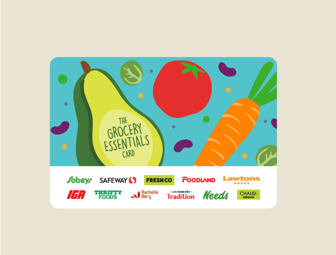 An image showing the grocery essentials cards.