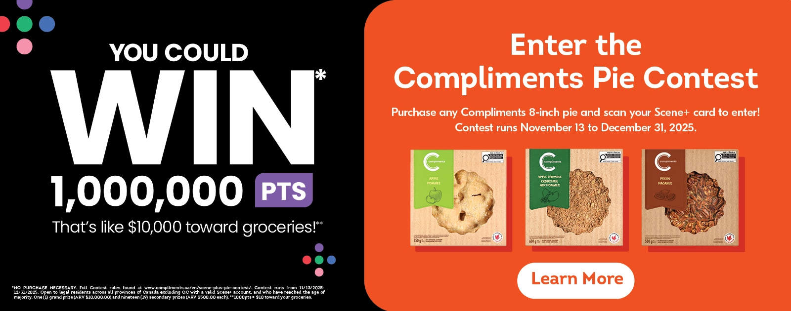 Compliments holiday favourites bring festive apps and desserts to your table.