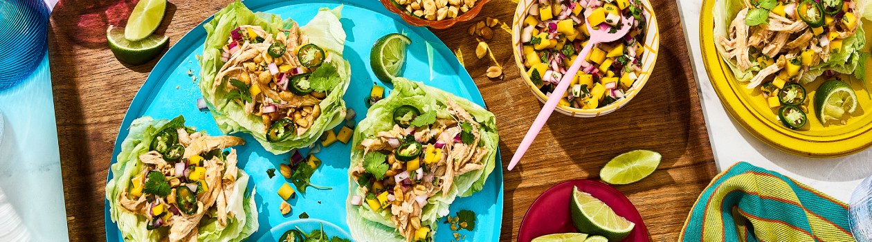 Thai-Inspired Mango Chicken Lettuce Wraps