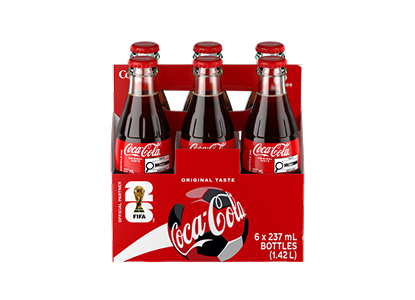 Coca-Cola Glass Bottles 6 x 237 mL (1.42 L)